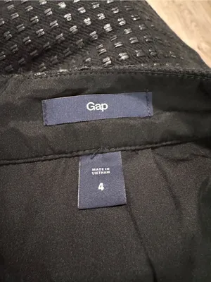 Gap Black Minj Skirt 4 Squares Business Casual thumbnail 4