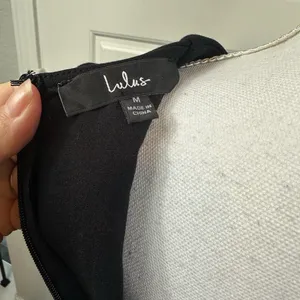 Lulus Cocktail Hour Classic Black Sleeveless Tulip Mini Dress Size Medium NWOT thumbnail 9