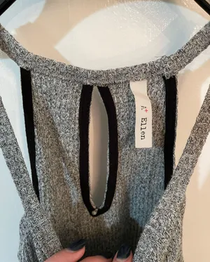 Mystique Boutique Gray Tank Top Crop Top thumbnail 3