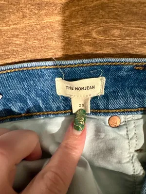 Madewell The Momjean High Rise Tapered Ankle Jeans Blue 29 thumbnail 4