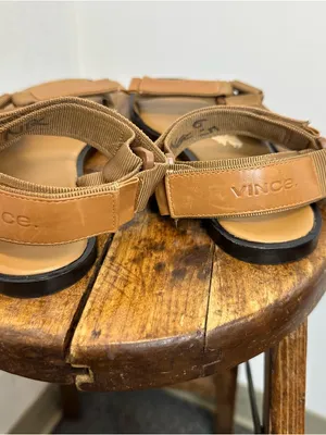 Vince Women's 6.5 Tan Strappy Leather Sport Sandals thumbnail 4