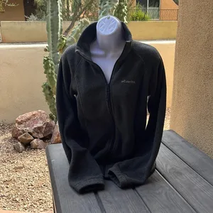 Columbia fleece jacket charcoal grey size small thumbnail 2