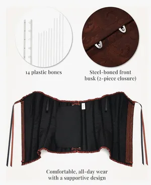 Women's brown corset bustier top Size XS thumbnail 3