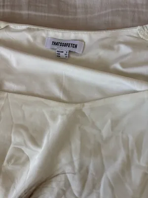 thatssofetch White Mini Dress with Sheer Long Sleeves thumbnail 3