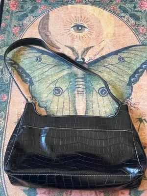 Y2k vintage Classic Black Shoulder Bag thumbnail 9
