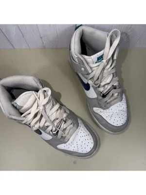 Nike Dunk High Rebel White Grey Teal Women’s 7 thumbnail 2