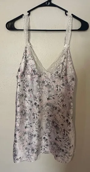 Victoria's Secret Pink & Gray Floral Slip Dress thumbnail 1
