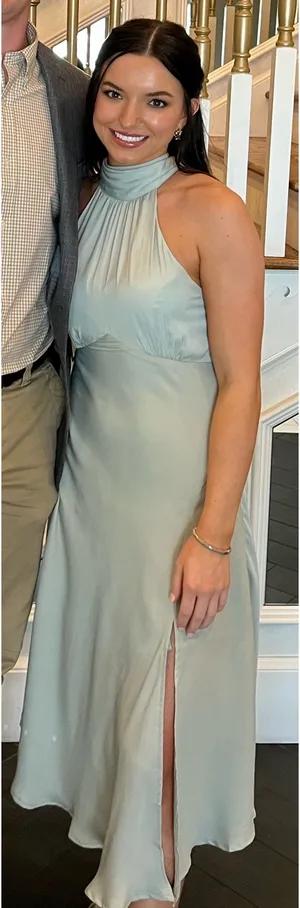 Hello Molly Dress Midi Sage Satin thumbnail 1