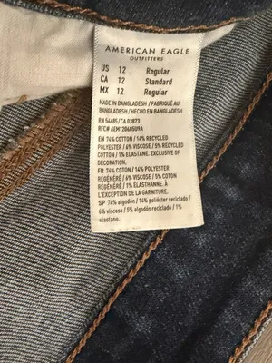 American Eagle Women’s High Rise Med Wash Blue Denim Mom Jeans Size 12 Reg thumbnail 6