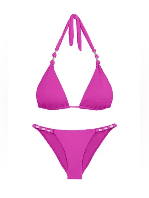 VIX Paula Halter Bikini SET, Size Small, $212 Pink thumbnail 3