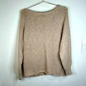Women’s Beige Knit Sweater Fashion Size Large Long Sleeve Casual Pullover thumbnail 6