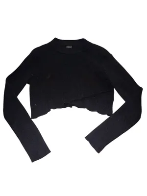 Joie 2-Piece Black Ribbed Knit Sweater Dress Fitted L EUC thumbnail 2