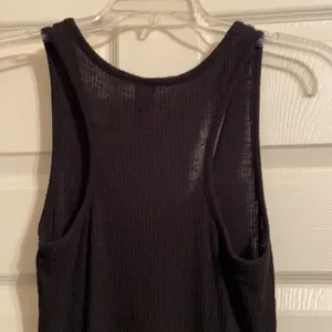 Bongo Ribbed Black Racerback Dress with Side Split thumbnail 5