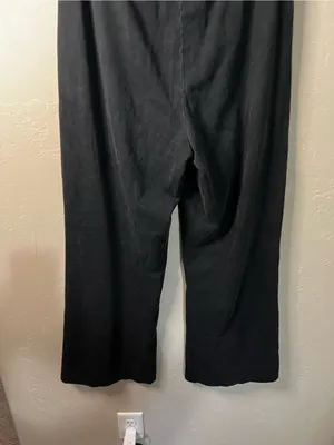 Nike Black Jersey Knit Wide Leg Pull On Athleisure Lounge Travel Pants thumbnail 11