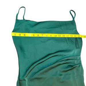 NWT - Lulus Bonafide Babe Emerald Satin Sleeveless Ruched Midi Dress!- Size S thumbnail 9