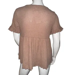 Floerns Waffle Knit Peplum Top thumbnail 4