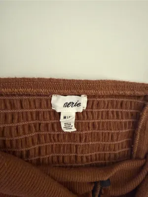 Aerie Halter Ribbed Bootcut Jumpsuit thumbnail 3