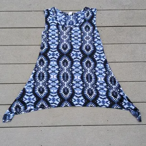 Fig & Blu Sleeveless Tie Dye Tunic Top | Tie Dye Sleeveless Shirt thumbnail 6