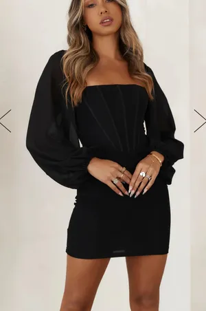 Hello Molly Black Dress thumbnail 1