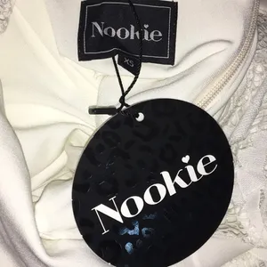 Nookie Lady Lace Long Sleeve White Midi Dress Formal Bodycon Sexy Night NWT v6x thumbnail 3