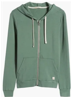 Marine Layer Afternoon Full Zipper Hoodie Jacket Sage Green Size Small thumbnail 3