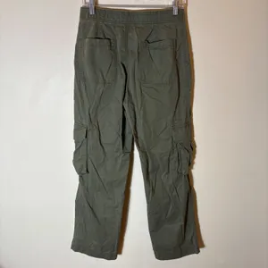 Abercrombie & Fitch Cargo Pants Olive Green Utility Pockets Straight Leg Size 27 thumbnail 4
