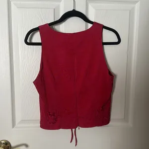 Vintage Alberto Makali Deep Red Tank Top size 8 snakeskin thumbnail 4
