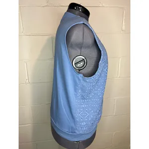 vest jersey textured blue 1980s thumbnail 16