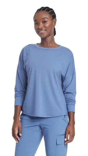 NWT All In Motion Womens Leggings-Friendly Long Sleeve Top 90612561 Blue XL thumbnail 1
