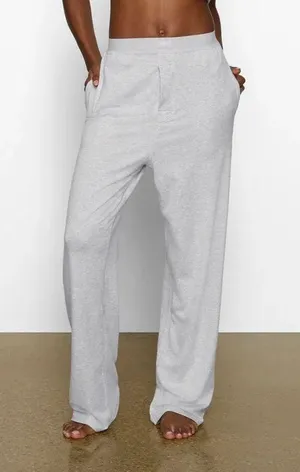 SKIMS Women's Light Heather Grey Boyfriend Loose Lounge Pants Size XL thumbnail 1