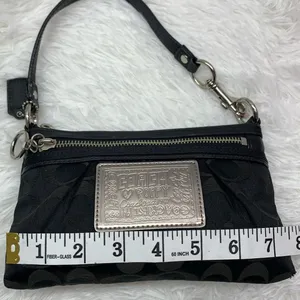 y2k COACH Poppy Black Mini Purse Wristlet thumbnail 1