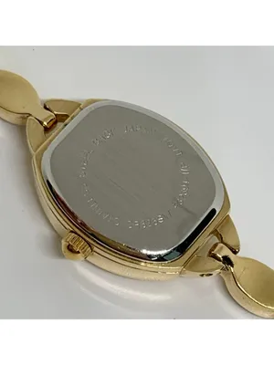 Avon gold tone women’s dress watch crystals 19mm quartz links up to 6.5” running thumbnail 6
