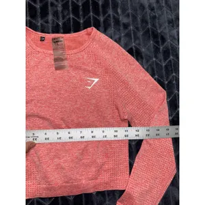 Gymshark Vital Seamless Orange Long Sleeve Crop Top Size XSmall thumbnail 5