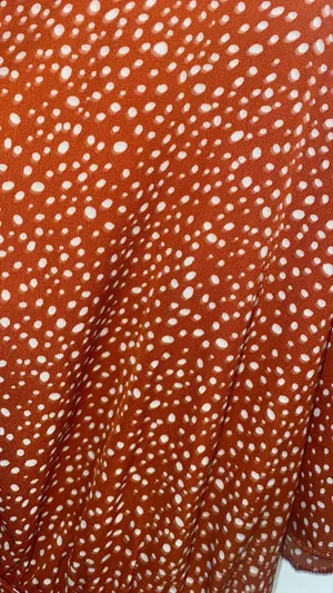 Orangeish/red Polka dot Dress Size XL thumbnail 4