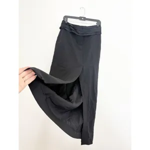 Zara Tuxedo Pencil Skirt Medium Black Satin Cumber-bun Cocktail Office Siren thumbnail 11