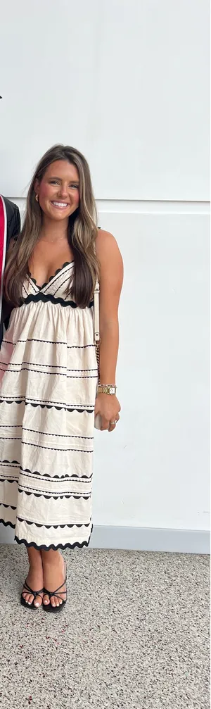 These Three Boutique black ric rac midi dress thumbnail 4