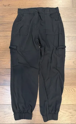 Shinestar Black Cargo Jogger Pants Utility Pockets Size Medium - C61-124 thumbnail 1