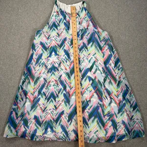 Cupcakes & Cashmere Abstract Colorful Mini Dress Women X-Small Sleeveless Halter thumbnail 3