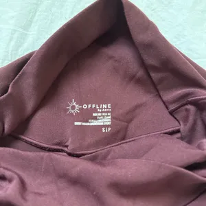 Aerie Maroon Flare Leggings thumbnail 2