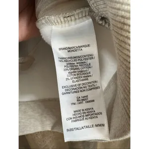 Mondetta Full Zip Fleece Heathered Oat Beige Sweater Medium NWOT thumbnail 5