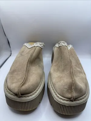 Carlo Pera Italy Taupe Platform Mule Clogs Leather Braided Trim Slip On EU 40 thumbnail 3