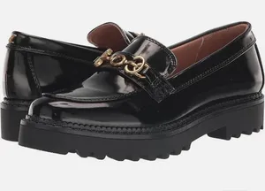 Circus by Sam Edelman Z5230* Black Faux Leather Deana Lug Sole Loafer thumbnail 1
