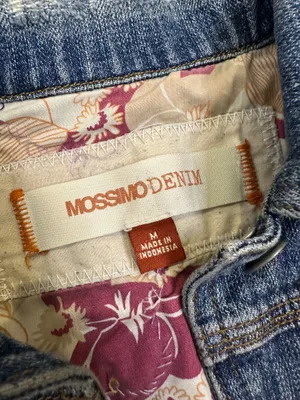 Mossimo Denim Denim Vest Patchwork Floral Distressed M Button Front thumbnail 9