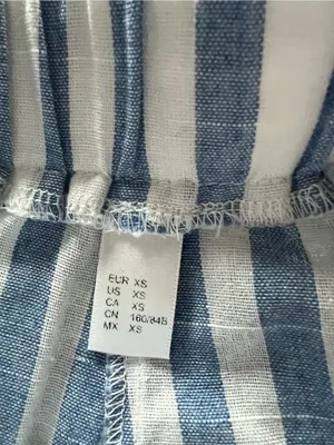 Amazon Blue and White Striped Women's Shorts Set thumbnail 4