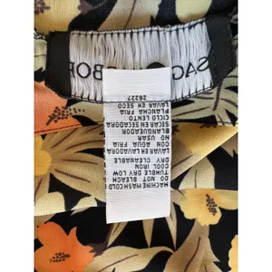 Vintage ‘90s Sag Harbor Orange, Yellow & Beige Tropical Floral Print Maxi Skirt thumbnail 9