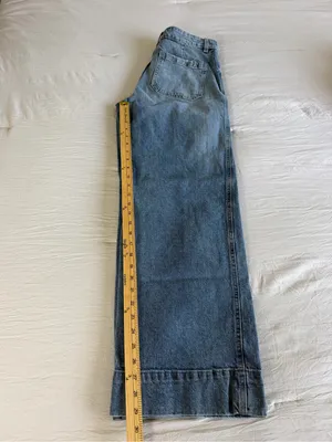 H&M Wide-Leg High-Rise Jeans in‎ Blue Wash thumbnail 5