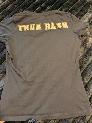True Religion Black V-Neck Tee thumbnail 4