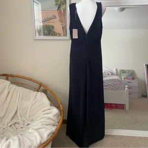 Birdy Grey Shamin Crepe Maxi Dress in Navy Blue Size XL thumbnail 6