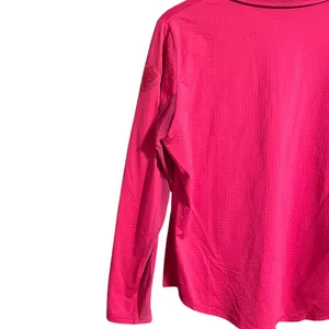 Bette & Court Swing Pink UPF 50 Quarter Zip Golf Top Moisture Wicking Large thumbnail 8