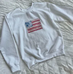 usa flag crewneck White Size s thumbnail 1